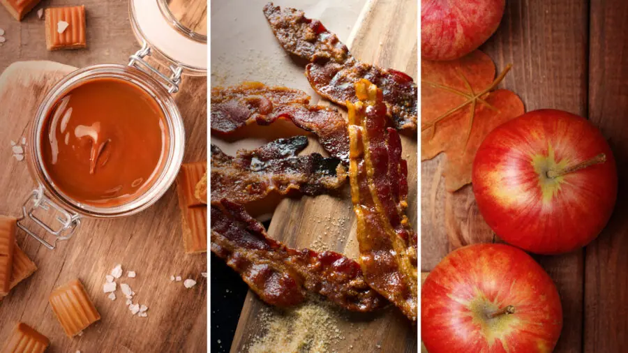 Fall Flavors Caramel, Bacon, and Apples