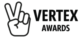 vertex awards logo in black